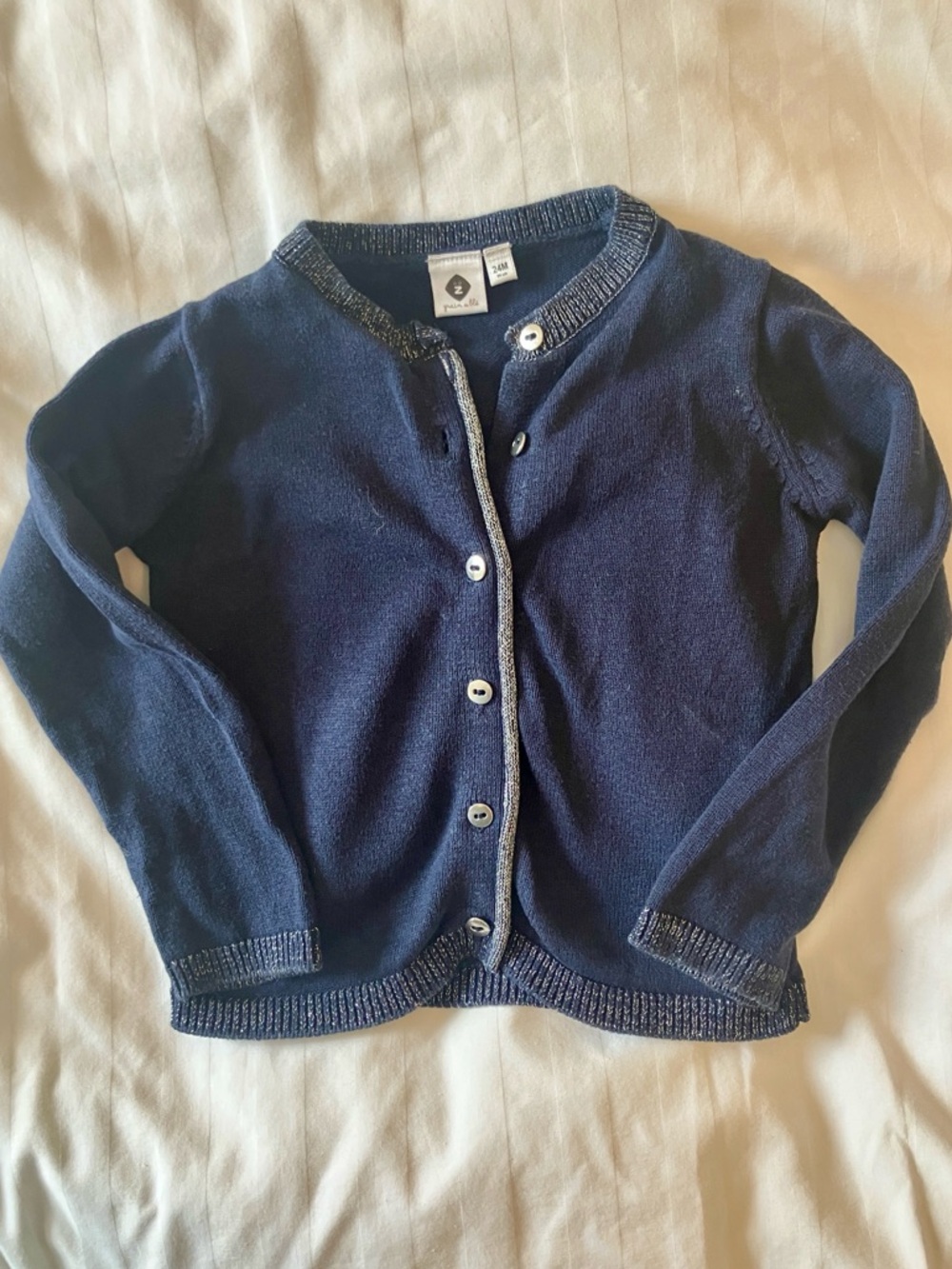 VGUC Navy Blue Cardigan - Size 2T